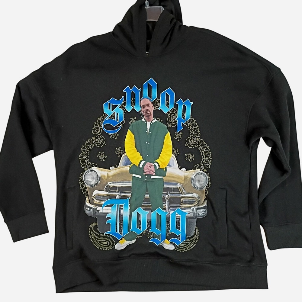 Dogg Supply Snoop Dogg Graphic Hoodie Mens XL Black Hip Hop Streetwear 3720